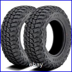 2 Tires Delium Terra Raider M/T KU-255 LT 33X12.50R18 Load E 10 Ply MT Mud