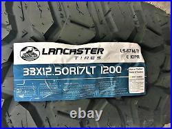 2 Tires Lancaster LS-67 M/T LT 33X12.50R17 Load E 10 Ply MT Mud