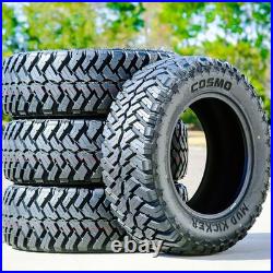 4 Tires Cosmo Mud Kicker LT 35X12.50R17 Load E 10 Ply MT M/T Mud