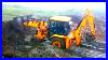 Jcb 3dx Pushibg Ply Mud And Cleaning Tipper S Loading Area Jcb 3dx Machine Working For Dump Truck