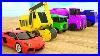 Learn Colors With Police Cars Dump Truck Strees Vehicles Assembly Tyre Construction Vehicles